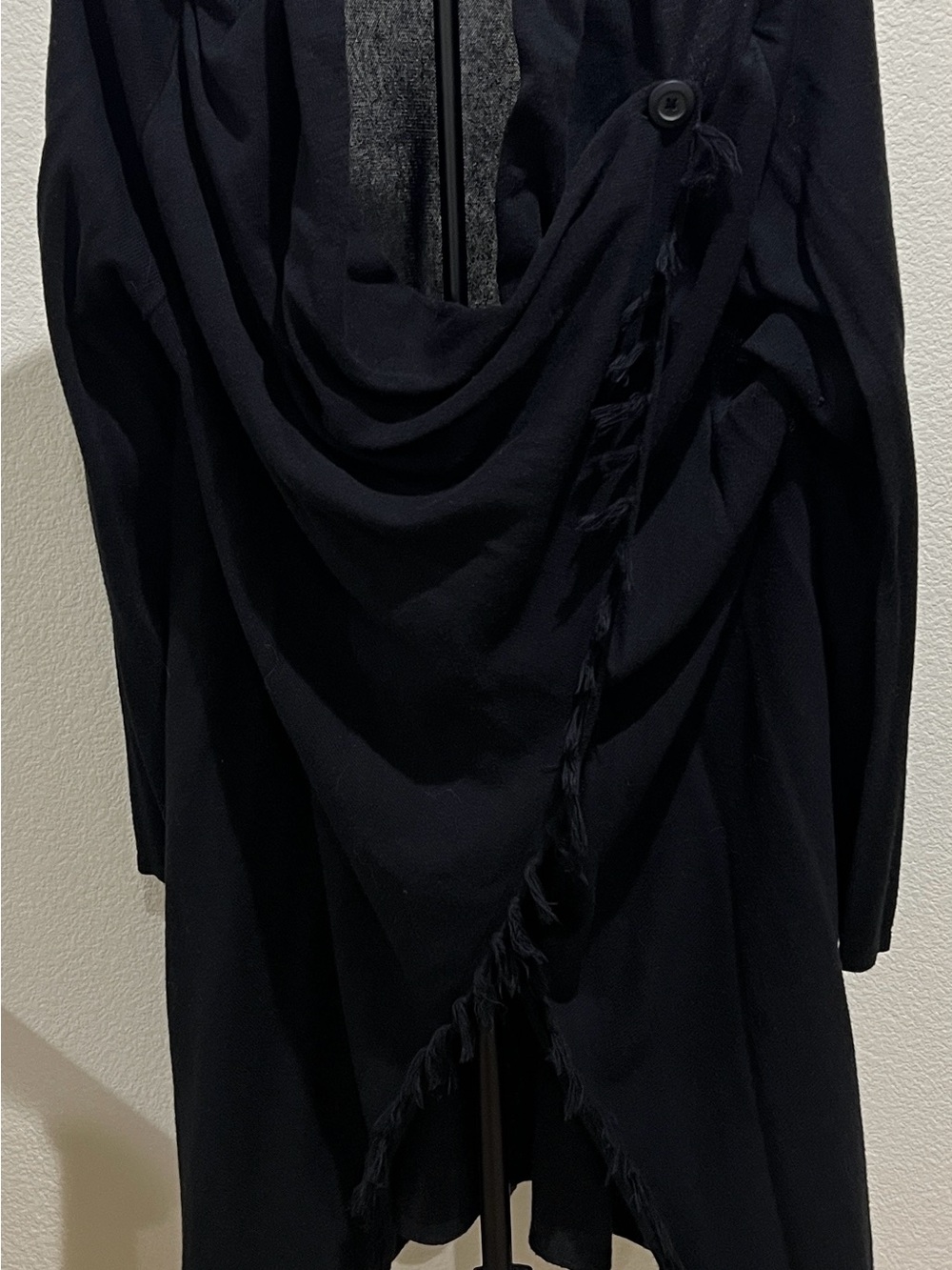Matilda Jane Black Draped Fringe Open-Front Cardigan
